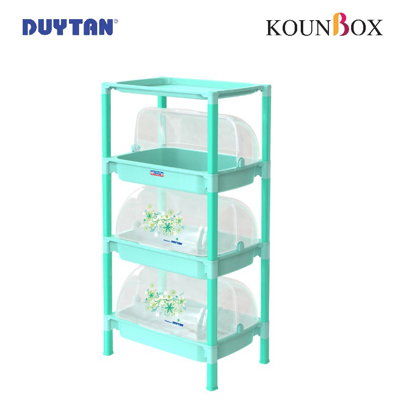 Kệ chén nhựa có nắp 3 ngăn Duy Tân ( size lớn )