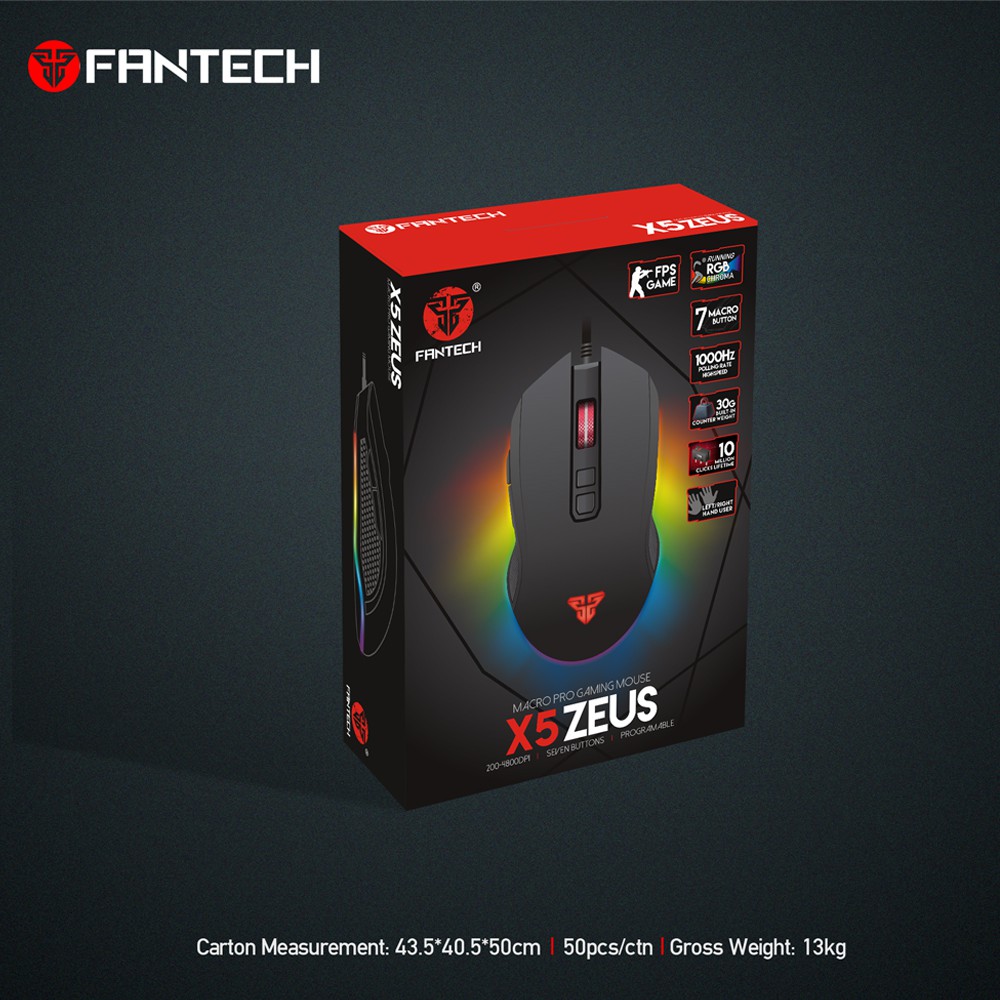 Chuột Gaming Fantech X5S ZEUS ( LED Chroma + phần mềm riêng )