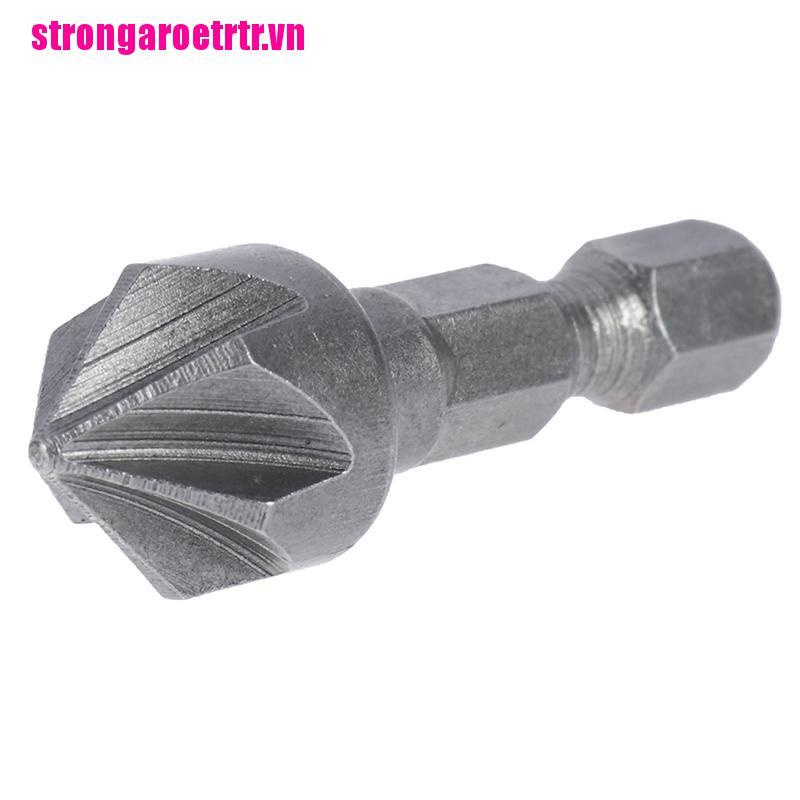 【etrtr】90° Countersink Drill Chamfer Bit 1/4" Hex Carpentry Angle Point Bevel