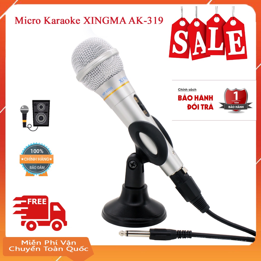 Micro Karaoke XINGMA AK-319 - Âm Bass Êm Bắt Âm Tốt, Chống Hú, Chống Rè Bảo Hành 12 Tháng