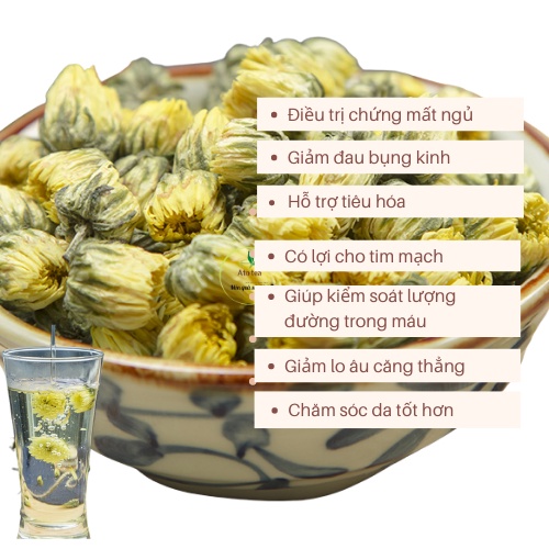 HOA CÚC VÀNG NỤ -Trà hoa thảo mộc Ato Đà Nẵng-trà ngủ ngon