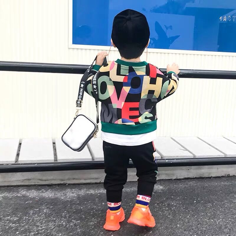 Bộ Quần Áo Thời Trang Thu Đông Năng Động Cho Bé Trai