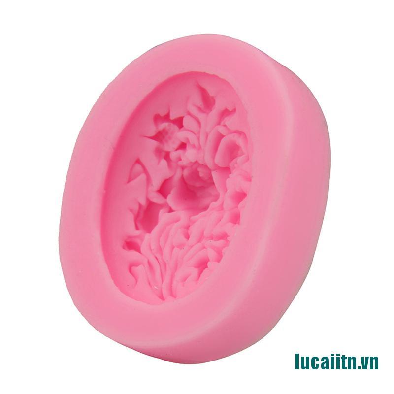 hot&Rose Flower Silicone Fondant Mold Cake Decor Chocolate Sugarcraft Baking Mould