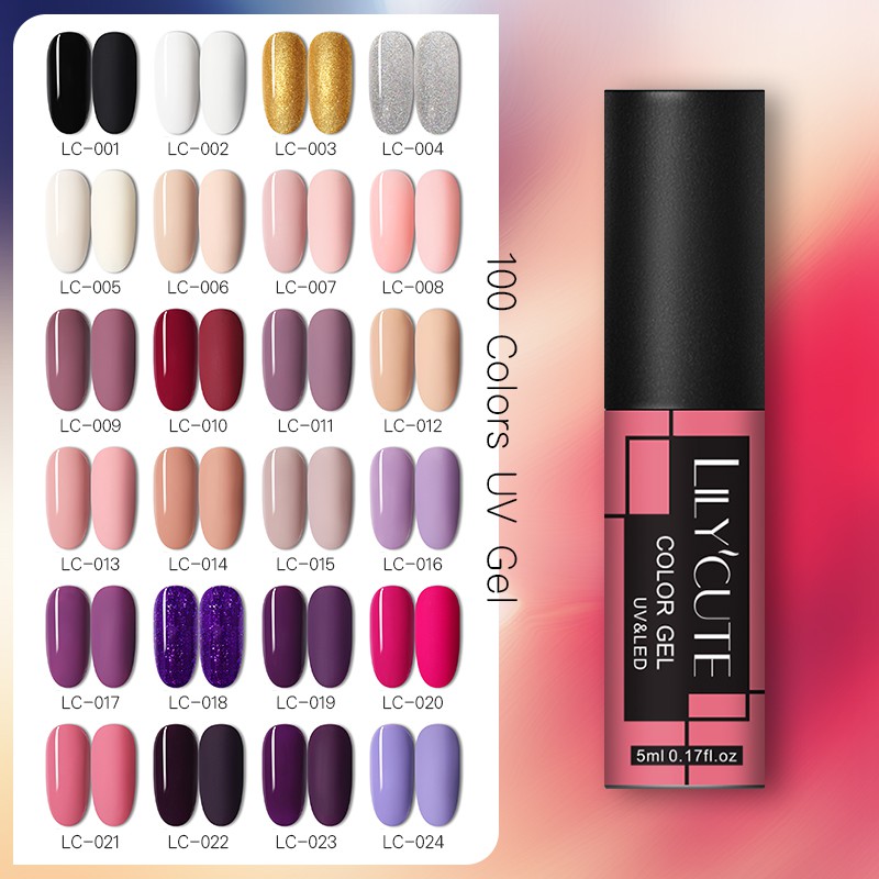 [Hàng mới về] Lọ gel sơn móng tay UV LILYCUTE 5ml thời trang