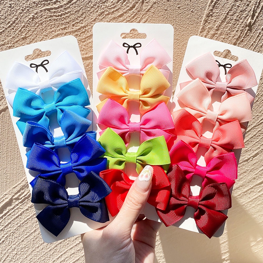 Kẹp tóc nơ mini KIDSBOWS 2.6&quot; nhiều màu cho bé gái