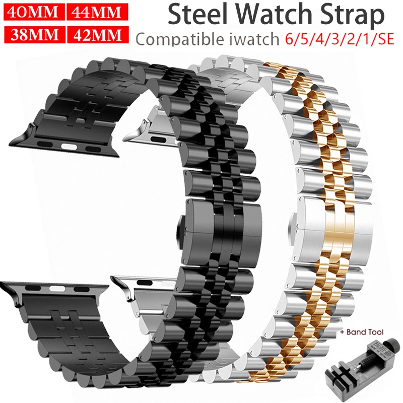 Dây Đeo Bằng Thép Không Gỉ 45mm 41mm Cho iwatch 6 5 4 3 2 se 44mm 40mm 42mm