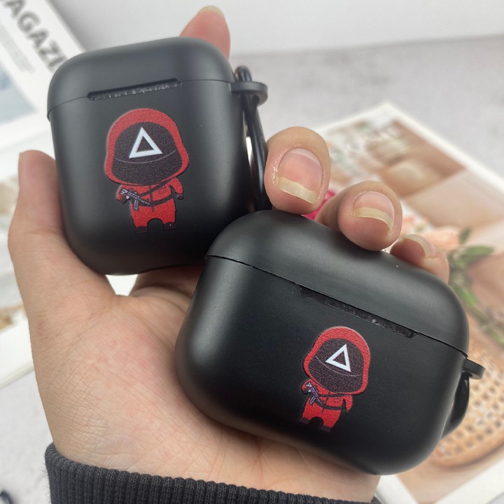 [Squid Game] Case Airpods 1/2/Pro, Vỏ ốp case bảo vệ bao đựng tai nghe không dây bluetooth hình Squids Game - Mã TZAP340