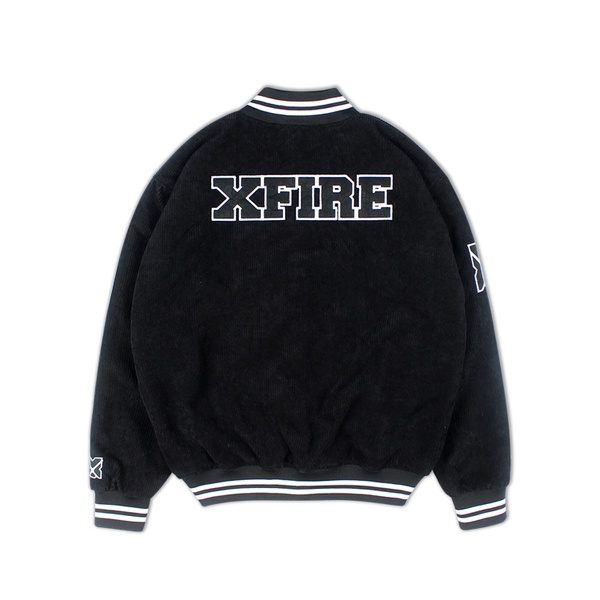 Áo Khoác Bóng Chày Bomber Varsity Màu Đen Nhung Tăm Thêu Cao Cấp Form Rộng By Local Brand Xfire VAR-VER2NT-D322