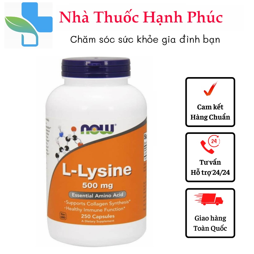 Viên uống L-Lysine NOW giúp ăn ngon miệng , tăng đề kháng