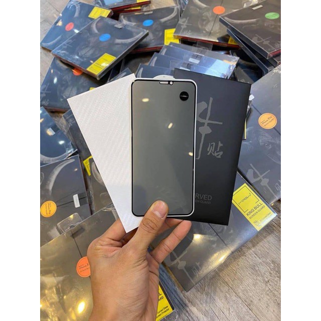 Kính cường lực Vua Trâu MIPOW Kingbull 3D Full Màn Trong suốt / Chống nhìn trộm dành cho IPHONE