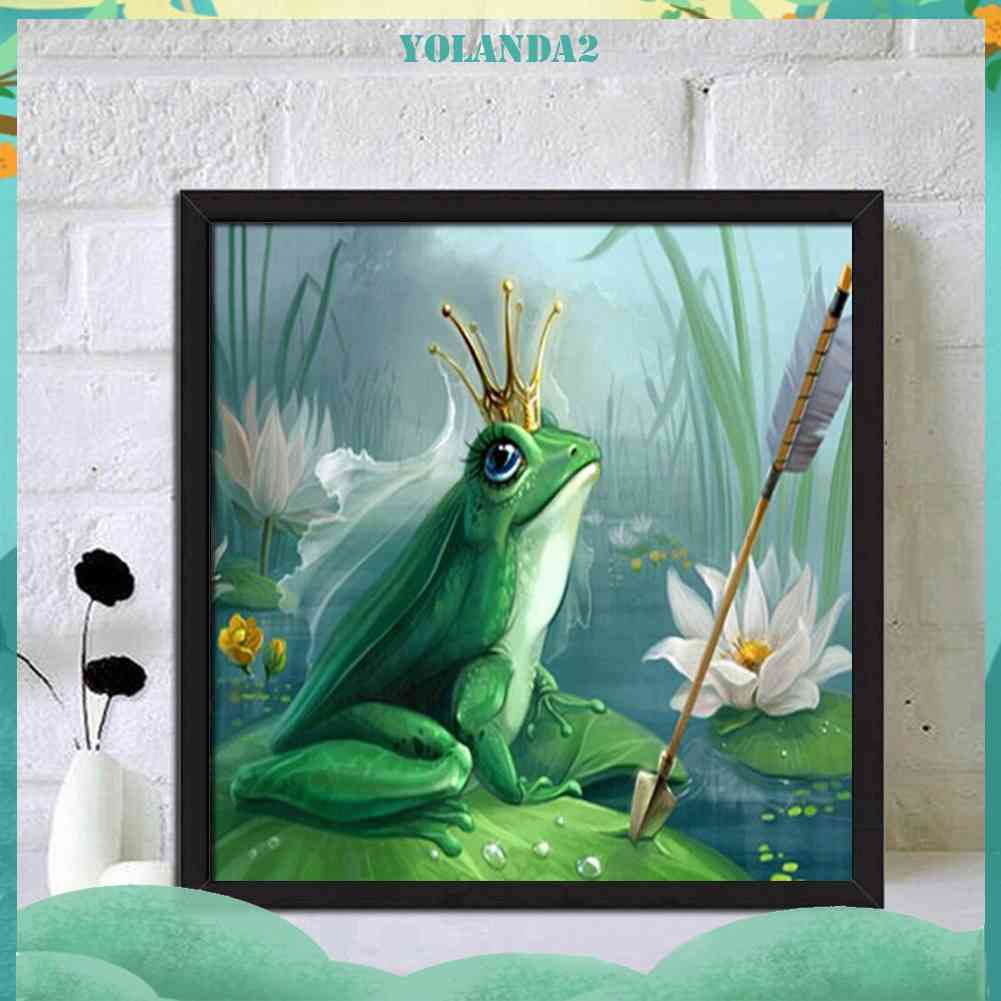 Tranh đính đá kim cương toàn bộ 5D DIY hình con ếch
