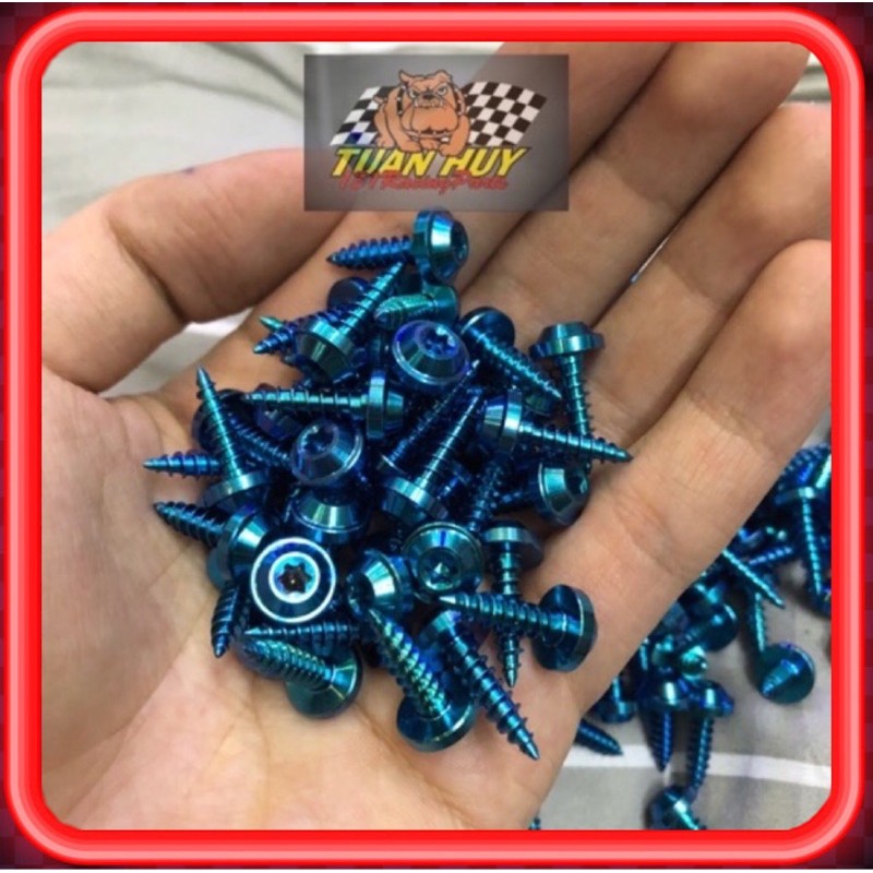 🔥RẺ NHẤT SHOPEE🔥Ốc titan 4 li răng xoắn gắn dàn áo Honda, Vario , Click , Sh , Ab 4li16 ren xoắn