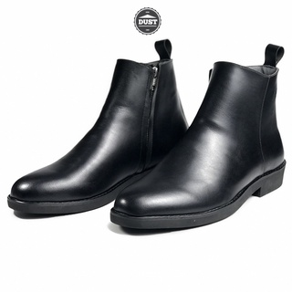 Giày Chelsea Zip Boots MAD Black cao cổ nam da bò cao cấp giao hàng toàn quốc giá rẻ
