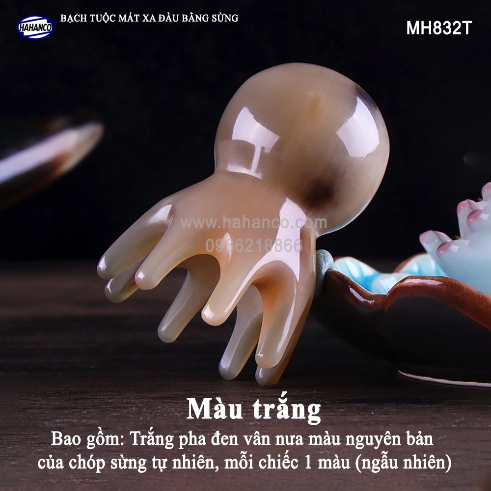 Bạch tuộc Massage đầu Hahanco MH832 bằng sừng mát xa giúp lưu thông máu