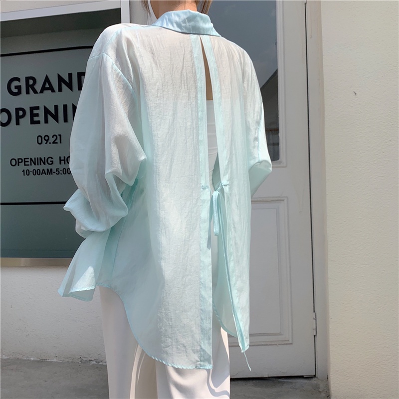 Áo Sơ Mi cardigan Tay Dài Dáng Rộng Cài Khuy Thời Trang Mùa Xuân Hàn Quốc Hàng Mới Cho Nữ