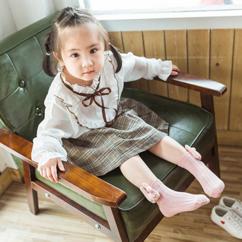 Set 2 đôi tất họa tiết động vật đáng yêu dành cho bé