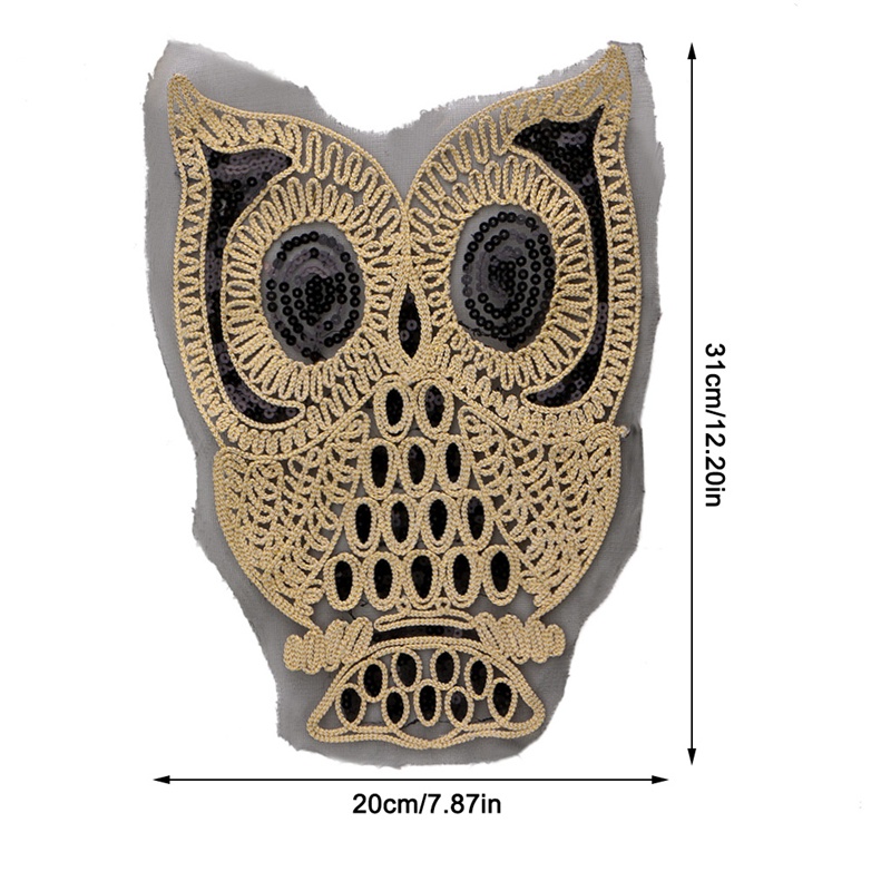 Sticker Ủi Thêu Hình Hoa Đính Sequin Lấp Lánh