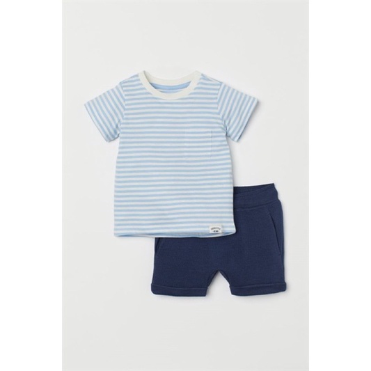 Set đồ H&M áo phông quần short cho bé trai