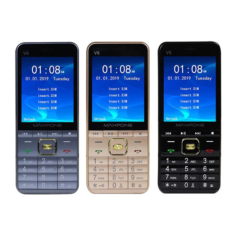 Điện Thoại 4 Sim V6 Pin Khủng Loa To Màn Hình 2.8inch