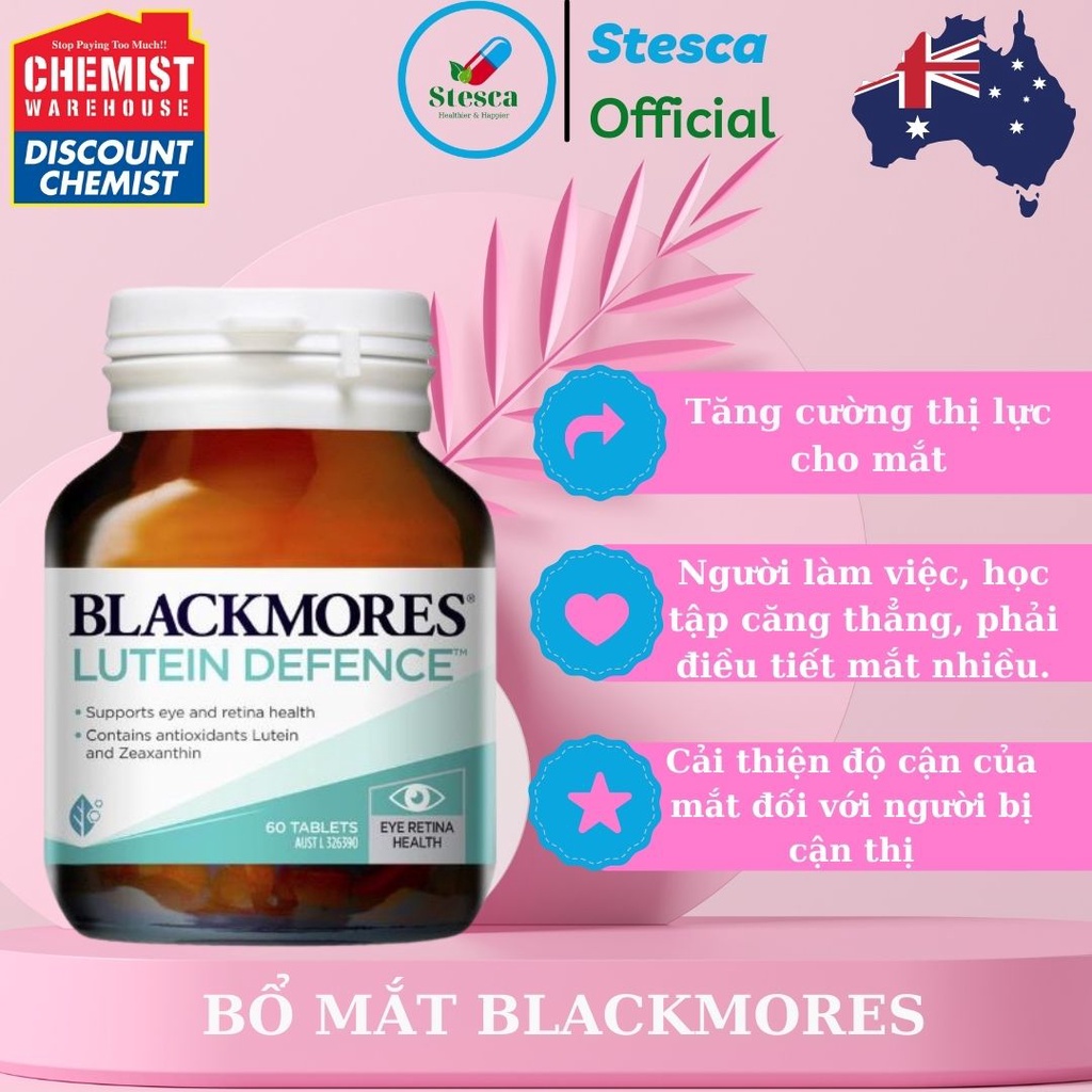 Bổ Mắt Blackmores Lutein Defence 60V Úc