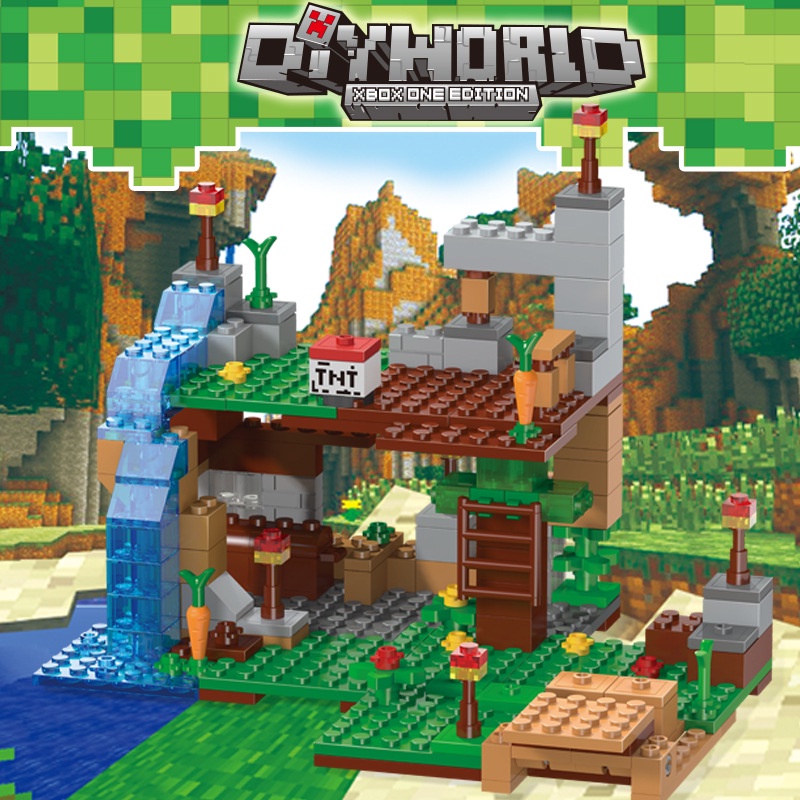 Bộ Đồ Chơi Lắp Ráp minecraft 4 Trong 1 Gồm 310 Mảnh Ghép