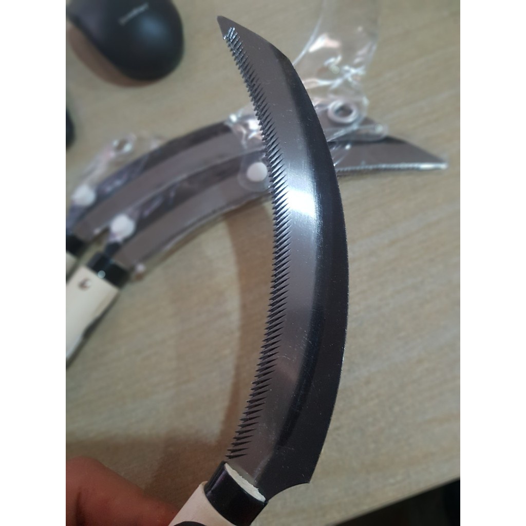Liềm cắt cỏ APOLEX thép tốt /liềm 7 thép cán gỗ