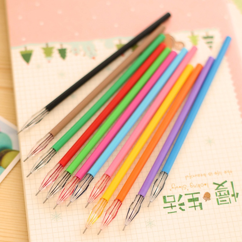 Set 12 Lõi Bút Kim Cương 0.38mm 12 Màu Sắc Sáng Tạo