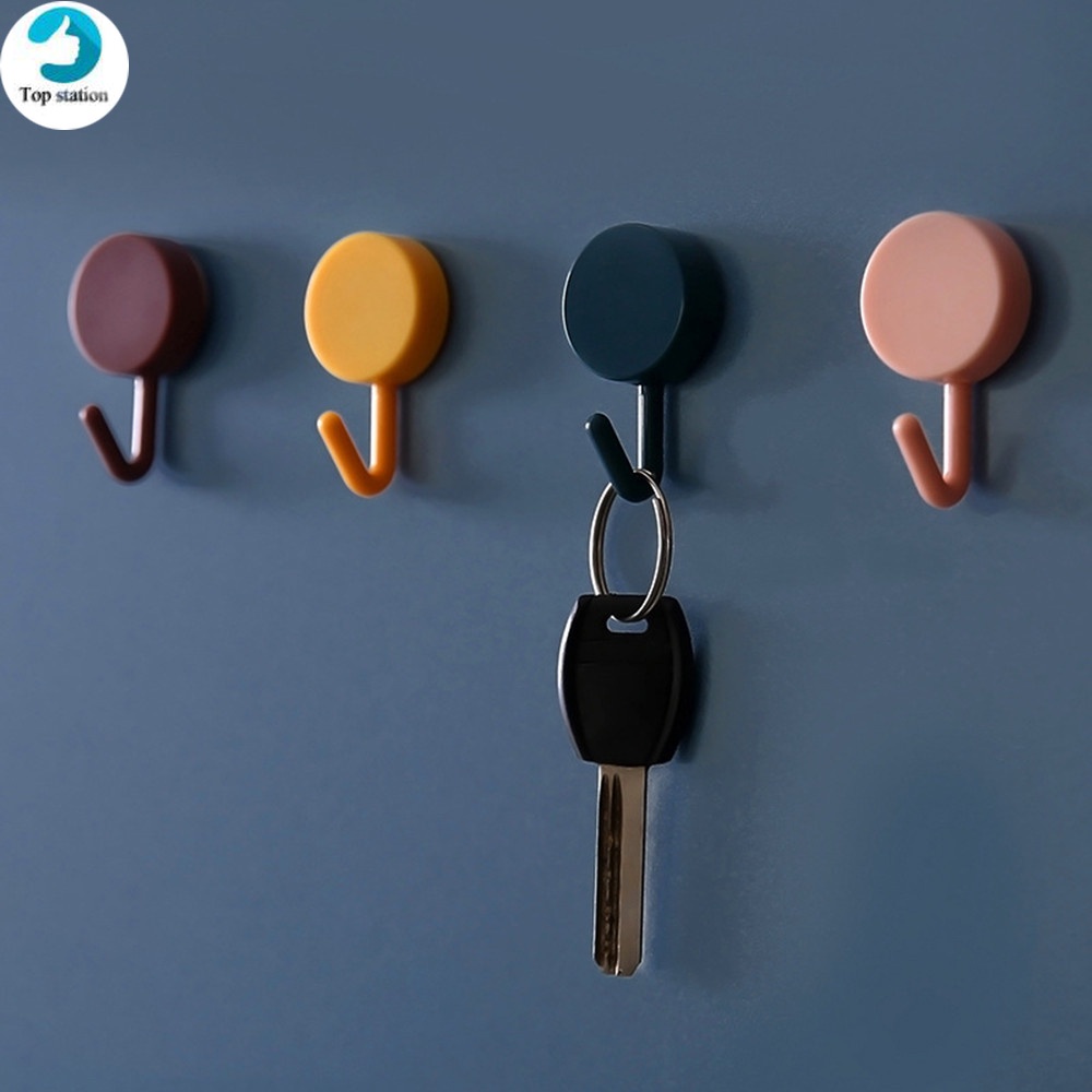 Set 5 móc treo đồ dán tường hình tròn sáng tạo đẹp mắt