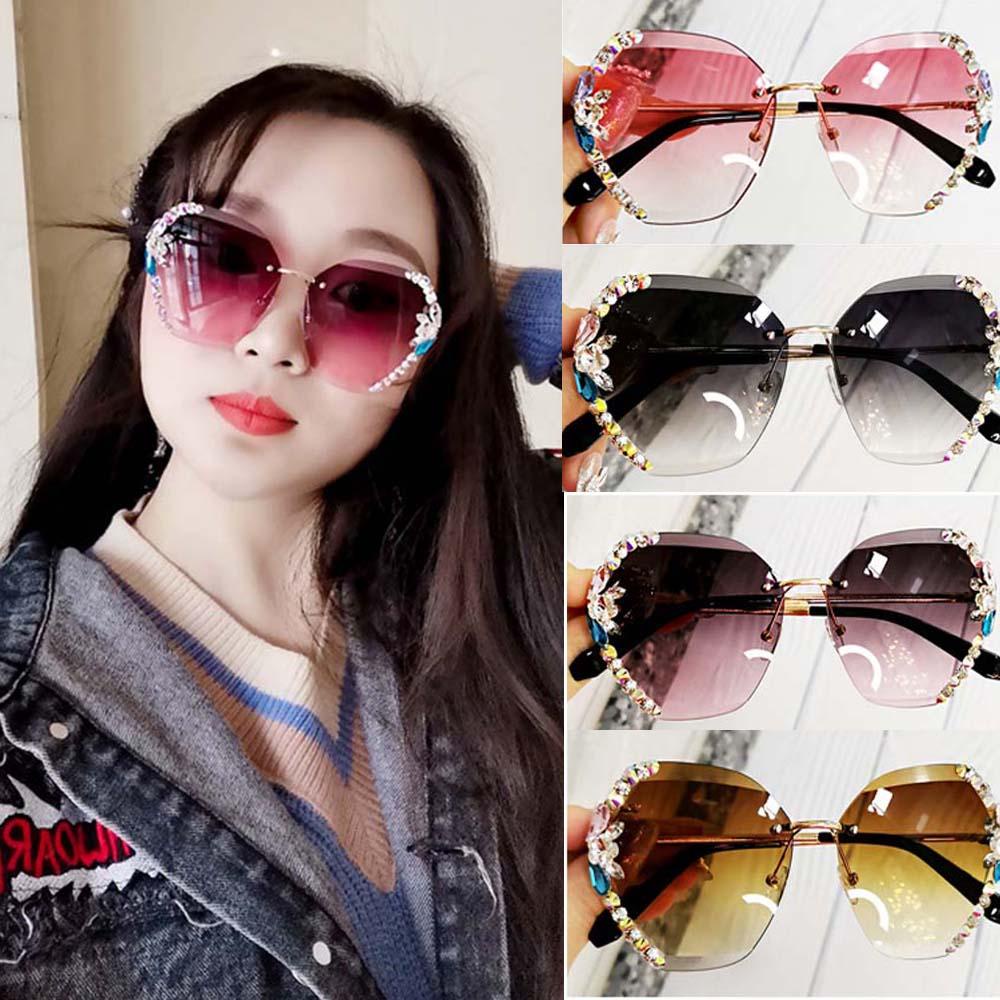 Kính Mát Oversize Không Gọng Nhiều Màu Sắc Thời Trang Dành Cho Nữ|Phụ Kiện Bảo Vệ Chống Tia UV400 Dành Cho UV400 Sự Bảo Vệ