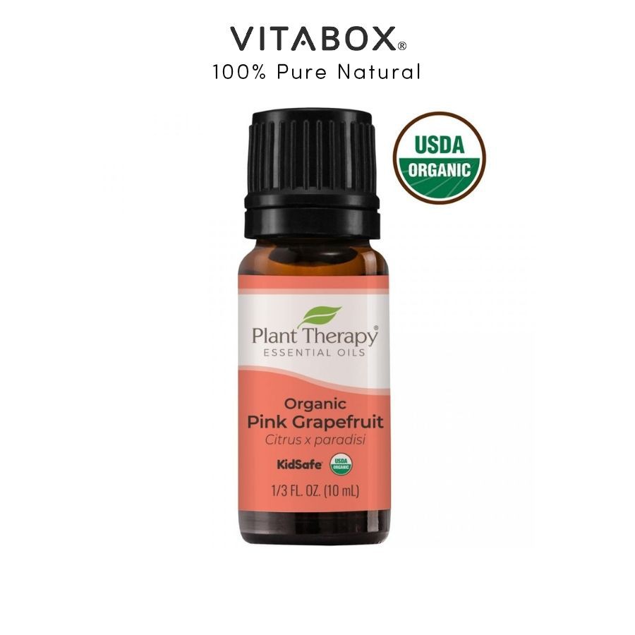 Plant Therapy - Tinh Dầu Vỏ Bưởi Hồng Hữu Cơ - Grapefruit Pink Organic KidSafe Essential Oil - 10mL