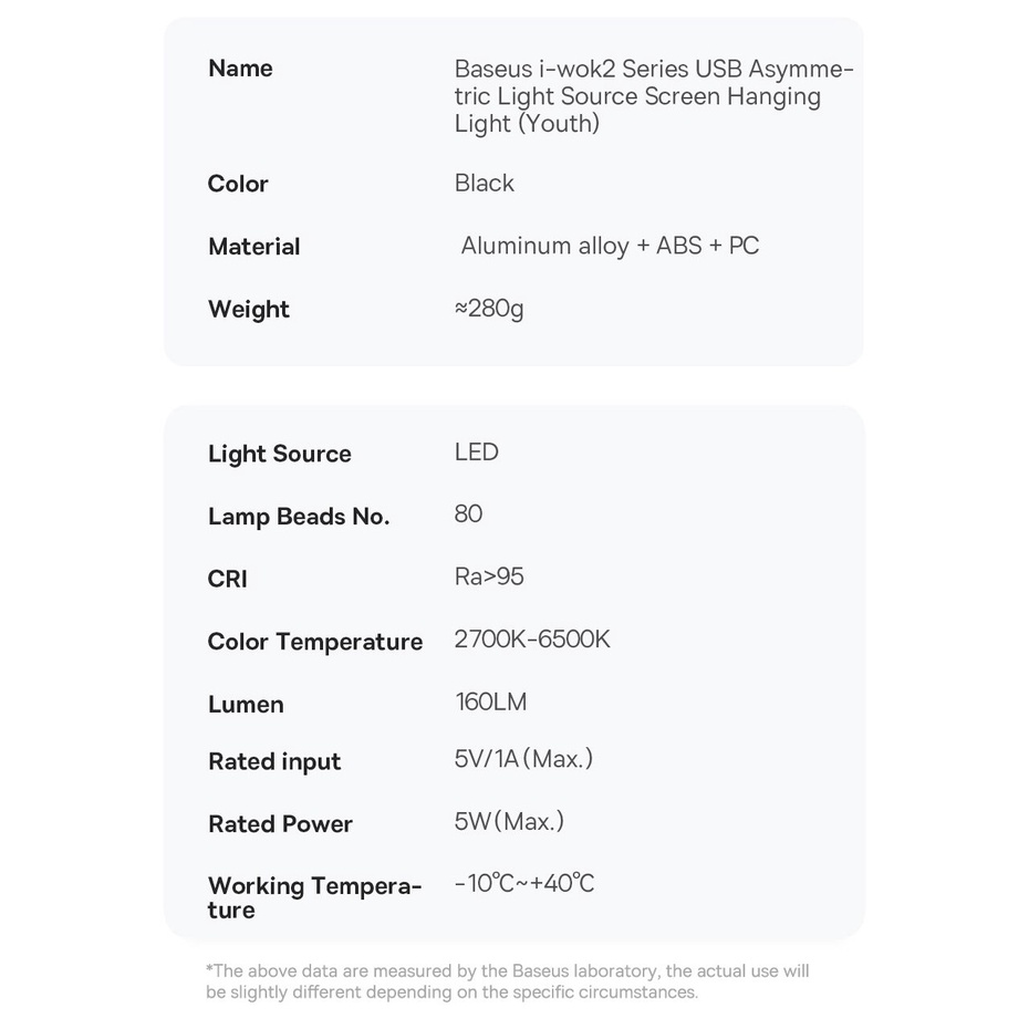 Đèn Treo Màn Hình Máy Tính Chống Chói Bảo Vệ Mắt Baseus i-work 2 Vỏ Nhôm 3 Dải Màu Tùy Chỉnh - TopLink