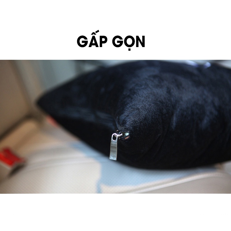 Gối Liền Chăn 2in1 THÊU LOGO các hãng xe Đa Năng Dành Cho Ô Tô, chăn kiêm gối gấp gọn tiện dụng dùng cho văn phòng