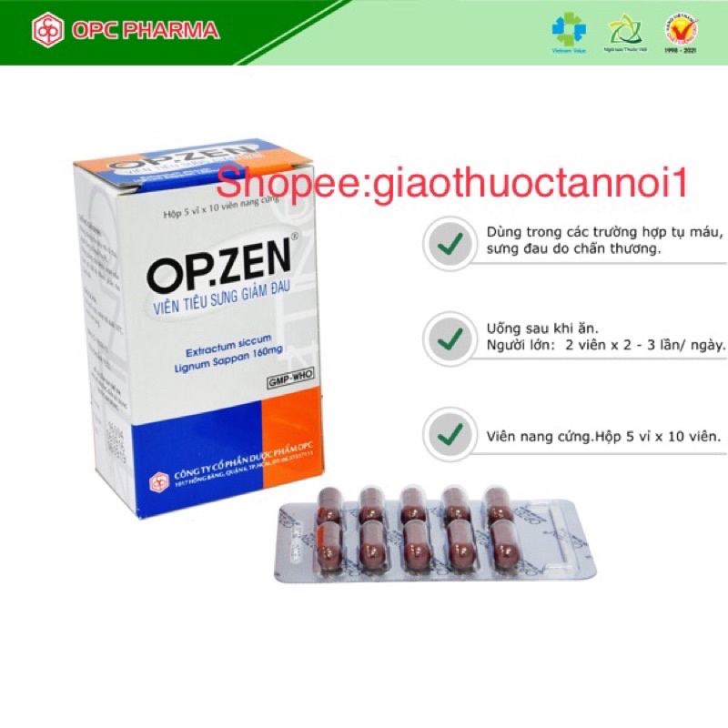 viên tiêu sưng giảm đau OP.ZEN OPC Giúp hỗ trợ giảm sưng đau do chấn thương
