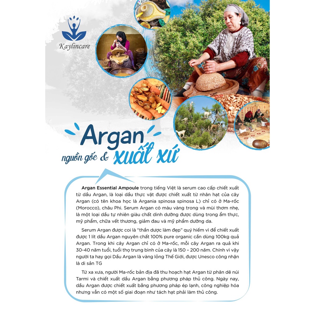 Dầu Argan Oil Essential Ampoule Kaylincare 10ml/15ml/30ml - ShopLam