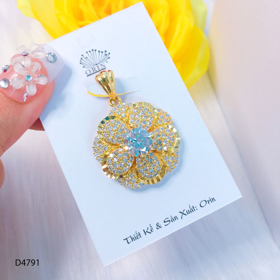 Mặt dây chuyền nữ , mặt hoa thiết kế cao cấp Orin D4791