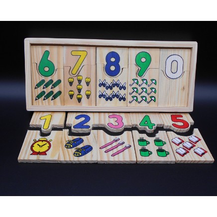 SỈ LẺ GIÁ TỐT - Matching puzzle số lượng thẻ ghép khớp số cho bé học đếm