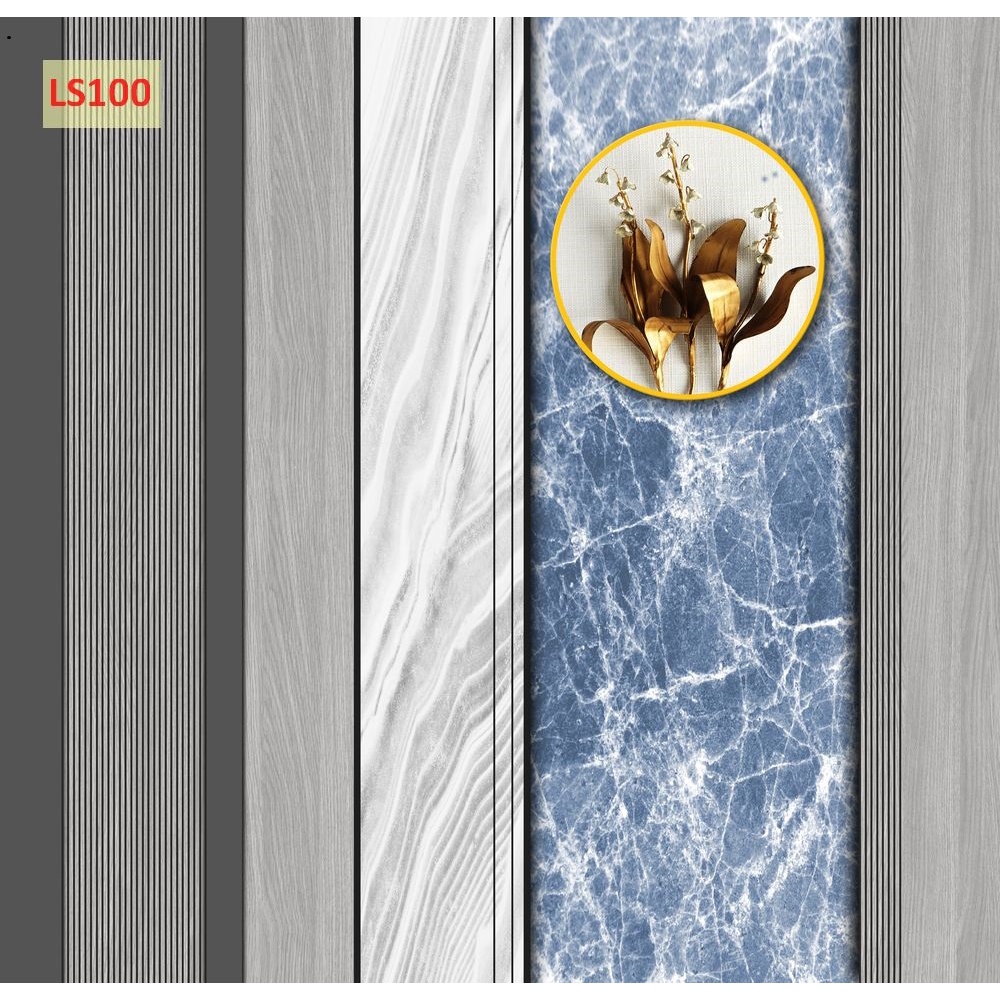 Phông Nền Lam Sóng Dán Phòng Khách, dán tường bao đẹp, chất lượng cao 3D 5D