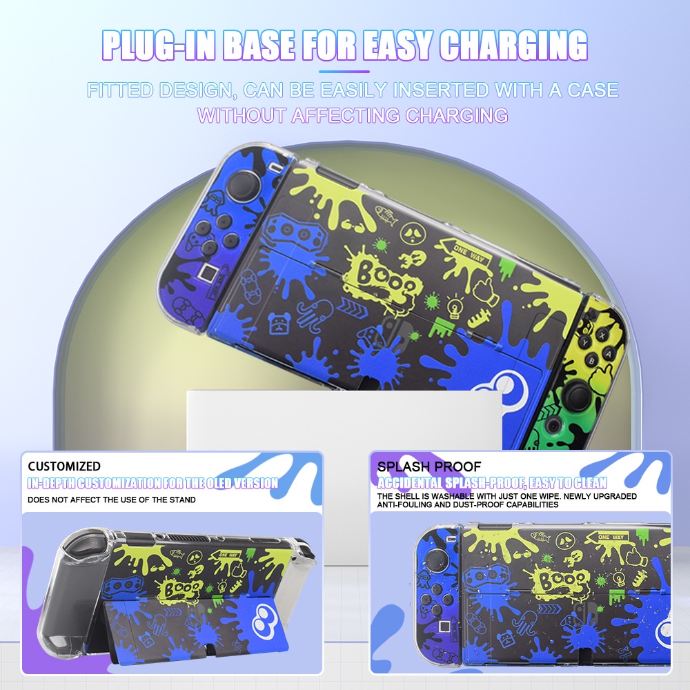 Vỏ Cứng Trong Suốt Bảo Vệ Máy Chơi Game Nintendo Switch OLED NS Hostoon 3
