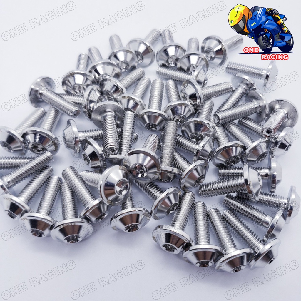 Ốc inox 304, 10 ốc proti 6li gắn dàn áo, ốp pô, xe sirius, exciter, winner, sonic, raider, satria, jupiter, dream, wave