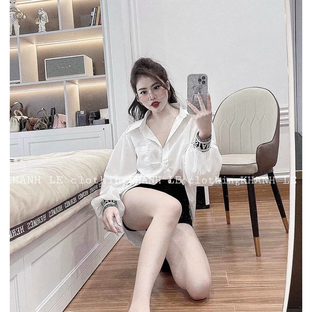 Áo sơmi trắng thêu chữ siêu đẹp phù hợp đi học công sở - ZADOLA FASHION