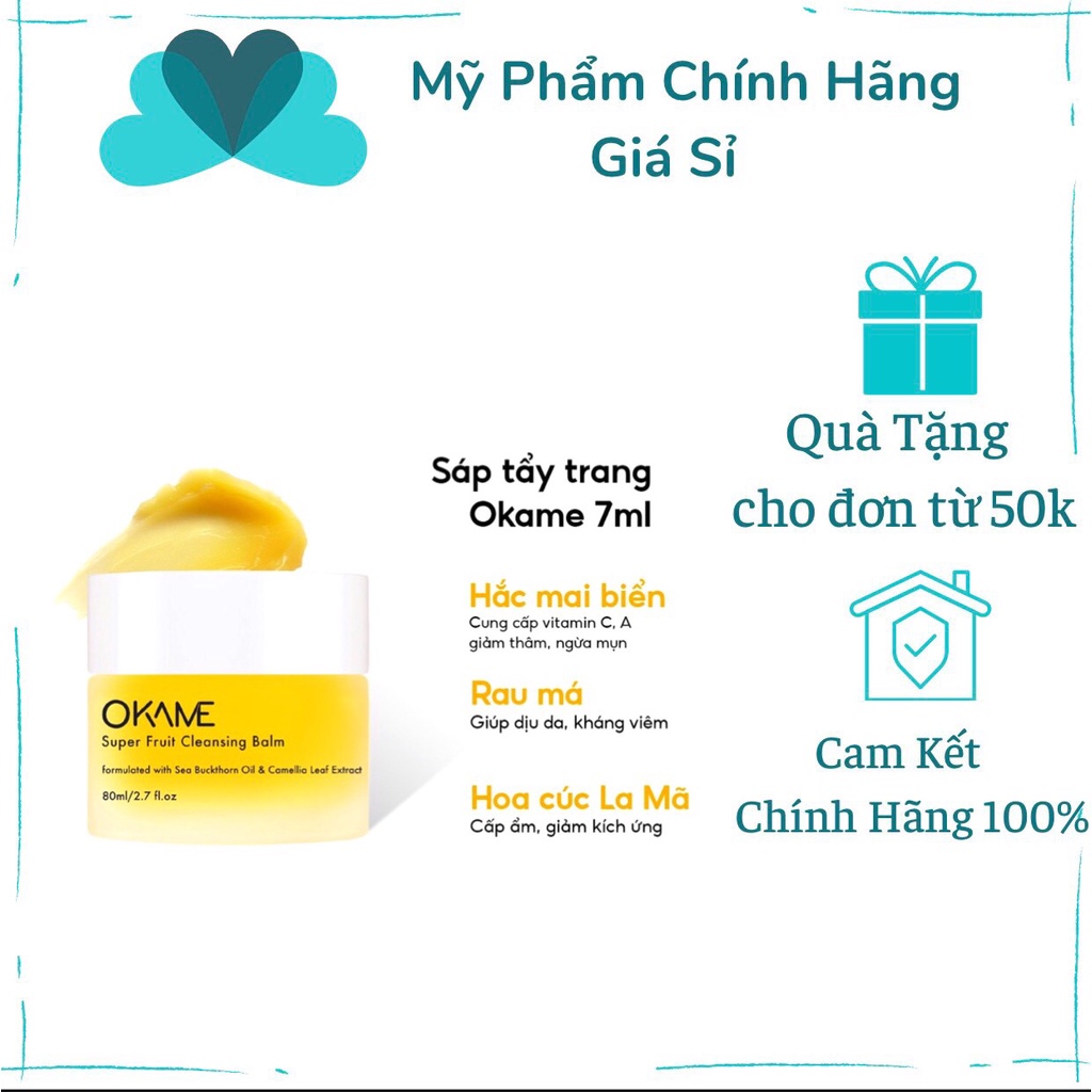 Sáp Tẩy Trang Dễ Nhũ Hoá, Làm Sạch Sâu Okame Super Fruit Cleansing Balm 7ml