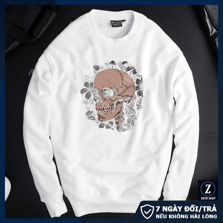 Áo thu đông nam dài tay in Đầu Lâu cá tính❤️ Freeship 50K❤️ Chất nỉ Thái mềm mịn mã SW211 | BigBuy360 - bigbuy360.vn