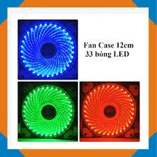 Fan Led 33 Bóng Đèn Led 12cm Làm Mát Cho Case Máy Tính - Được Chọn Màu - Có Ốc Bắt Kèm Theo