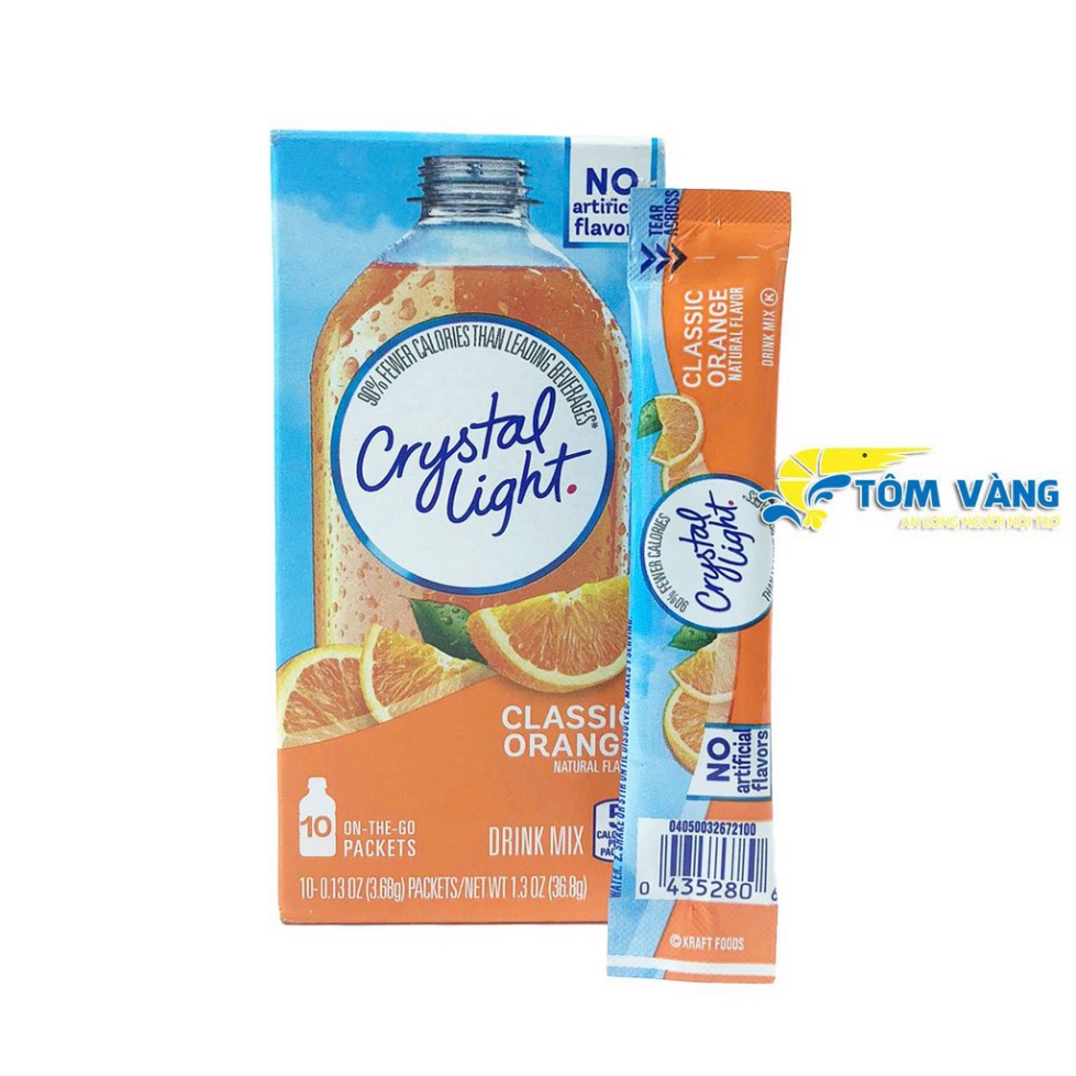 Bột pha nước trái cây Crystal Light (1gói) không đường ăn kiêng keto/das/lowcarb/gymers - Tôm Vàng