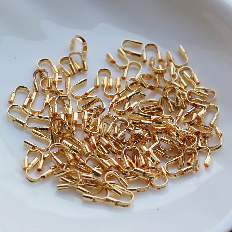 Set 50 Khóa Chữ U 14K Màu Vàng Đồng Chuyên Dụng Làm Đồ Trang Sức Thủ Công