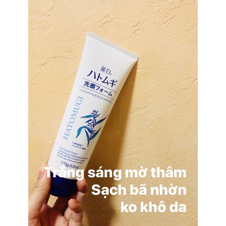 Combo 2 Sản Phẩm Dưỡng Ẩm, Dưỡng Trắng Da Chiết Xuất Hạt Ý Dĩ Hatomugi (SRM 170g + Kem dưỡng 300g)