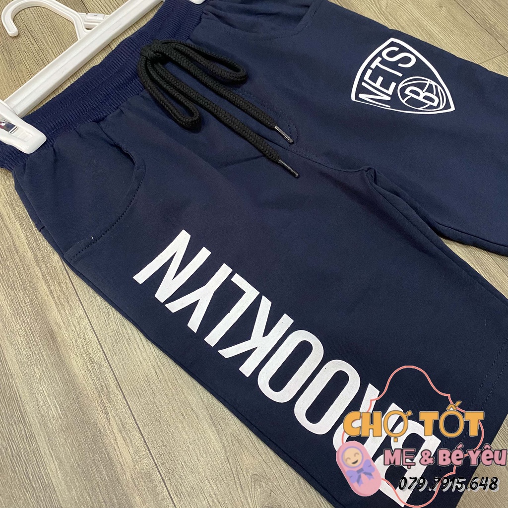 Quần lửng thun bé trai cotton xuất khẩu (15-28kg)