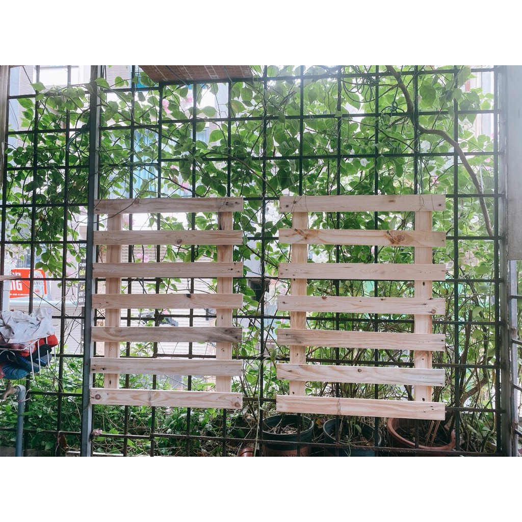 Kệ gỗ Treo Cây cảnh Ban Công SIZE LỚN 40X40 CM. KHOAN LỖ SẴN CÓ THỂ TREO HOẶC BẮT VÍT VÀO TƯỜNG