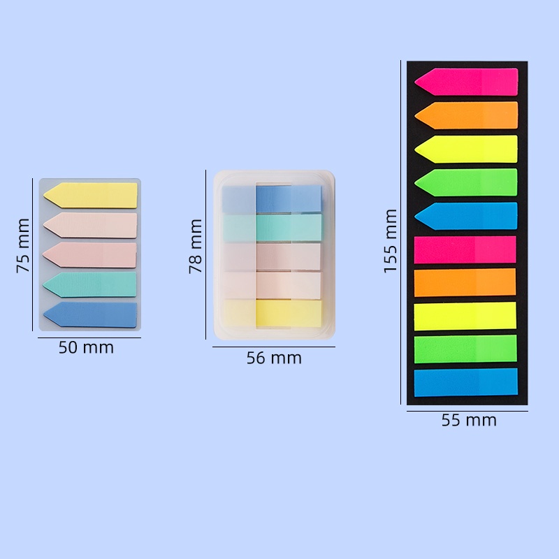 Set 100 giấy ghi chú nhiều màu sắc tiện dụng