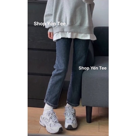 Quần jeans ống đứng màu xanh lạ Yến Tee,Màu quần lạ xu hướng 2024